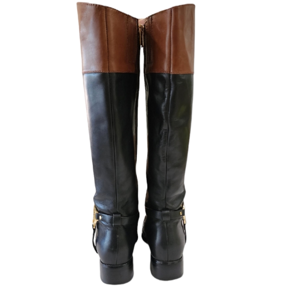 Michael Kors Fulton Harness Leather Riding Boots 6.5M - Picture 15 of 16